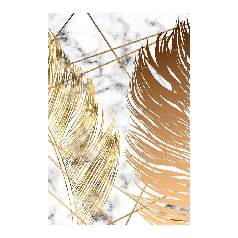 Скандинавские растения, золотой лист, холст, картина, ботанические постеры и принт, абстрактные настенные художественные картины для гостиной, современный декор