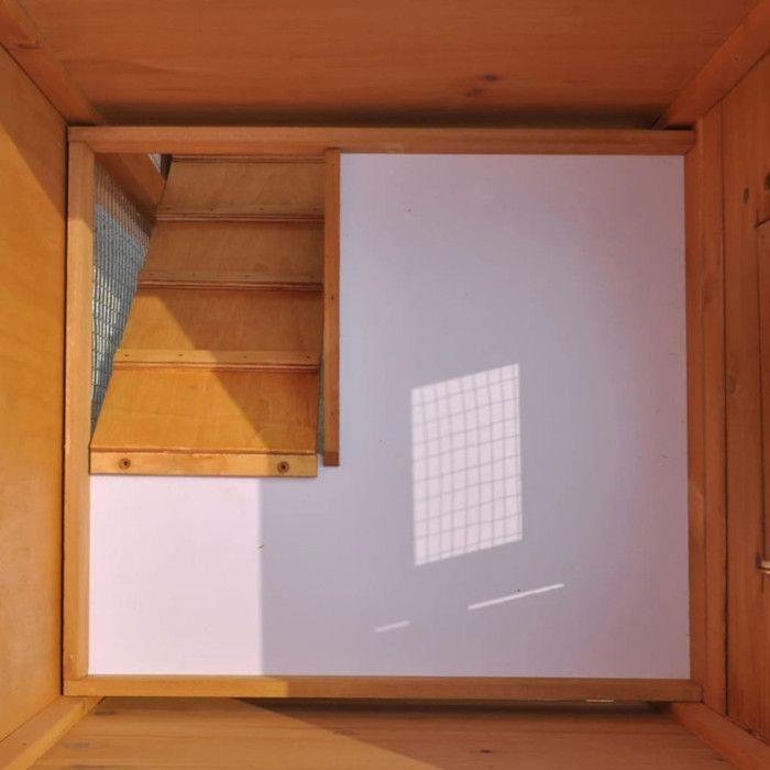 VidaXL Clapier large d'extérieur avec 1 seule maison