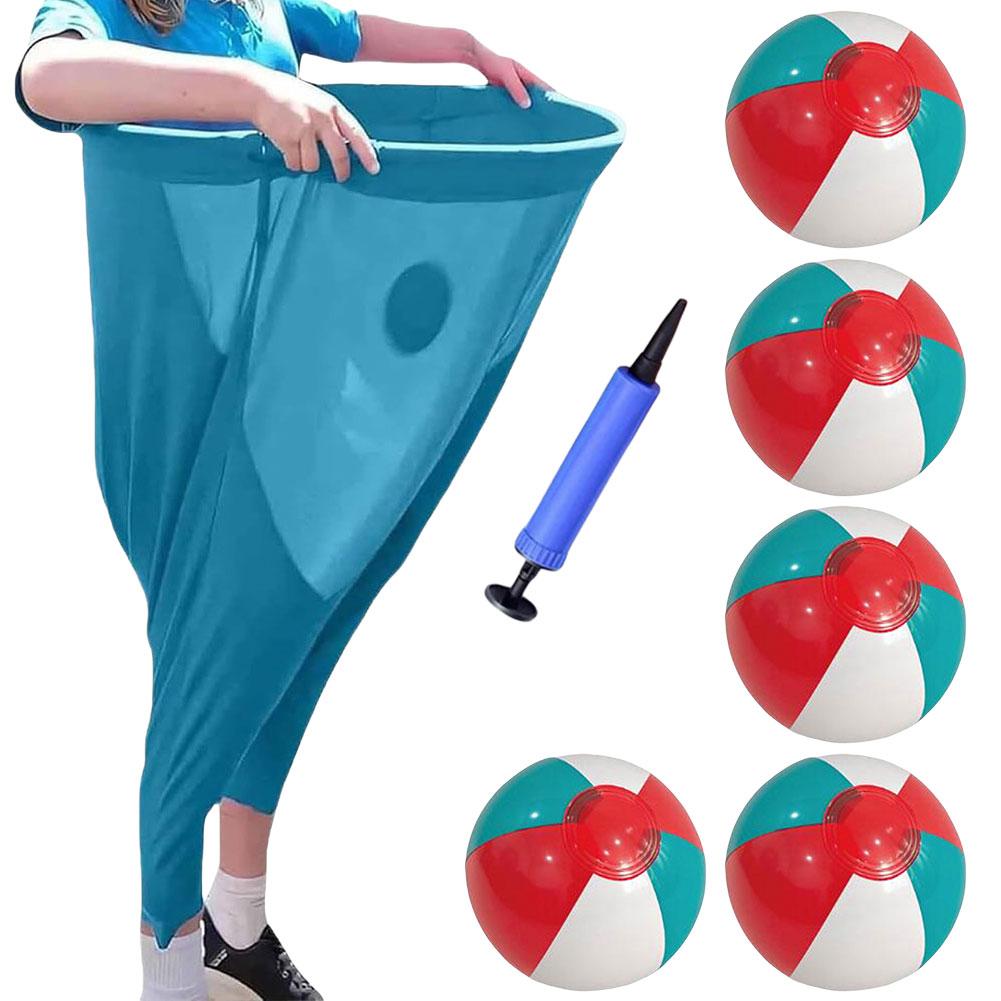 Набор для игры во дворе «Бабушкины трусы» с 2 прыгучими мячами и 1 воздушным насосом, игра для семейного воссоединения на поле, игрушки для метания для детей и взрослых