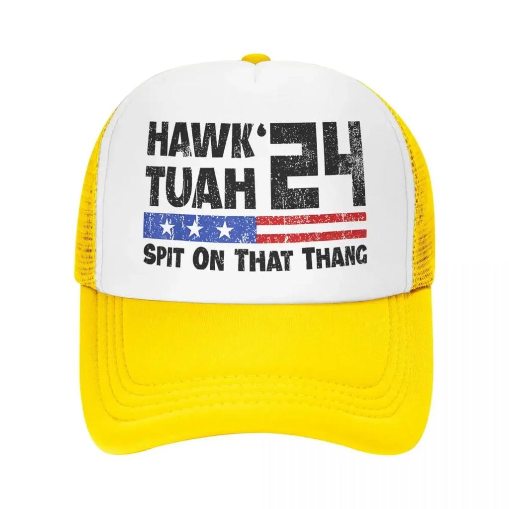 Adult Hawk Tuah 24 Spit On That Thang Trucker Hats HipHop Mesh Baseball Caps Dad Hat Trucker Hat Adjustable Trucker Cap Spring