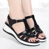 Мода 2024 Лето Новые Сандалии Женская Обувь Мягкая Кожа Прогулочная Обувь Тапочки Вечерняя Обувь Для Мам Удобная Повседневная Дышащая