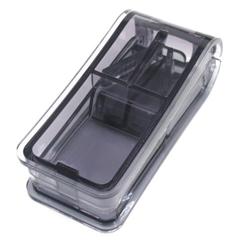 Candy Color Clear Pill Storage Box with Stainless Steel Pill Cutter Tablet Splitter Portable Mini Pill Box Case for Home Travel