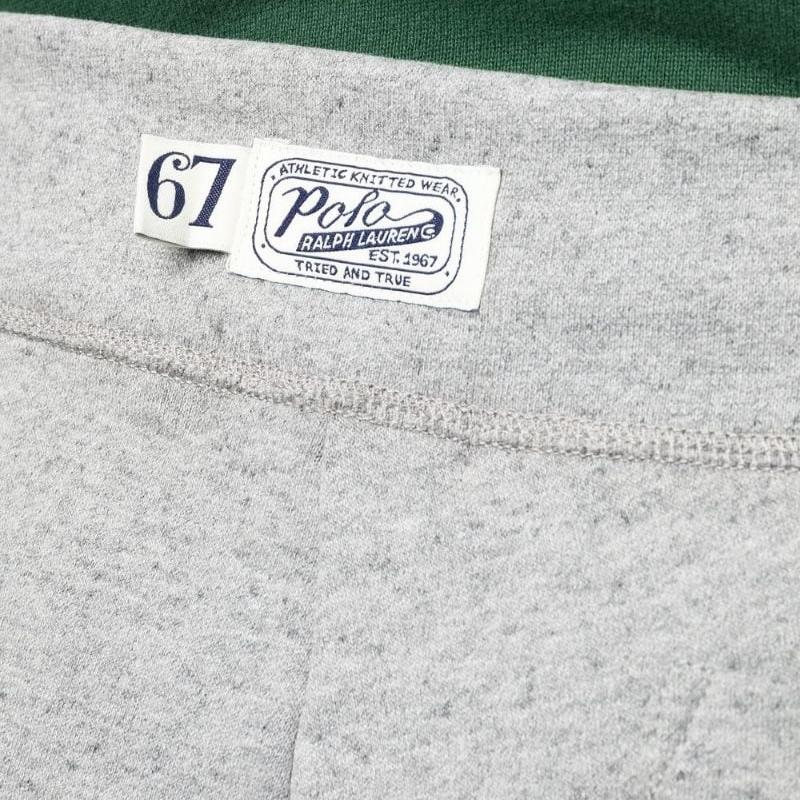 Polo Ralph Lauren FW22 Трикотажные джоггеры на шнуровке с принтом логотипа Мужские джоггеры Серый 710878607-003