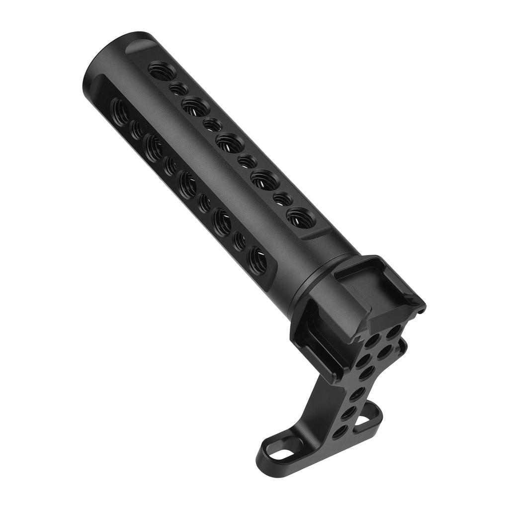 Universal Camera Cage Top Handle Grip with 1 4 Inch 3 8 Inch Threaded Screw Holes Cold Shoe Mounts for Photography Lamp