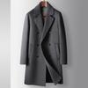 Men's Woolen Coat Autumn and Winter Double-breasted Medium and Long Wool Trench Coat Youth Business Double-sided Nizi Thermal Jacket