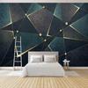 Creative Geometric Shapes Line Golden Ball Photo Mural Wallpaper Wall Painting Living Room TV Study Luxury Fresco Papel De Parede 3 D