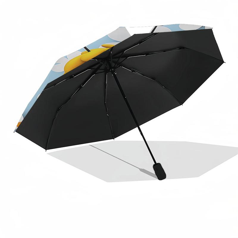 Bee Happy: Automatic Opening Folding Umbrella with 3-Fold Design, Iron Frame for Outdoor Use, Perfect Gift for Fans and Travelers0104451a