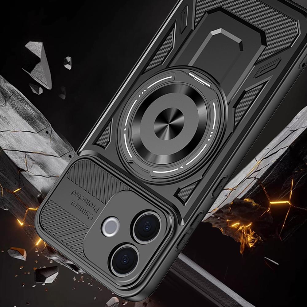 Magnetic Case For vivo V60 Lite 5G / V60 Lite 4G Rotating Kickstand TPU + PC Phone Cover
