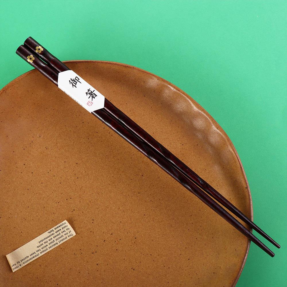 Суши Лапша Китайский Деревенский Деревянный Узор Цветущей Сливы Многоразовые Плоские Приборы Кухонная Утварь Палочки для Еды Посуда