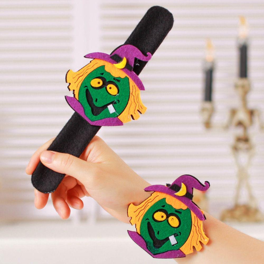 Ghost Halloween Slap Bracelets Spider Hands Clap Circle Creative Pop Circle Wristband  Kids