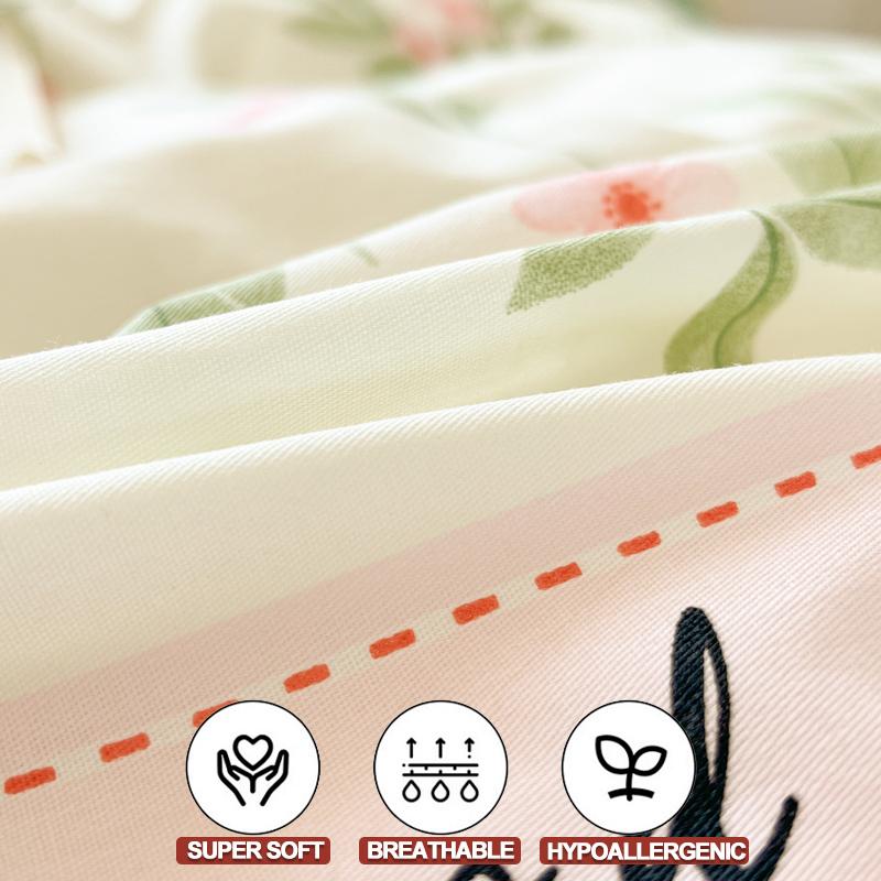 100% Cotton Duvet Cover Set: Bedding Set (1 Duvet Cover 2 Pillowcases), Soft, Wrinkle-Free | Hotel Luxury, Hidden Zipper Design