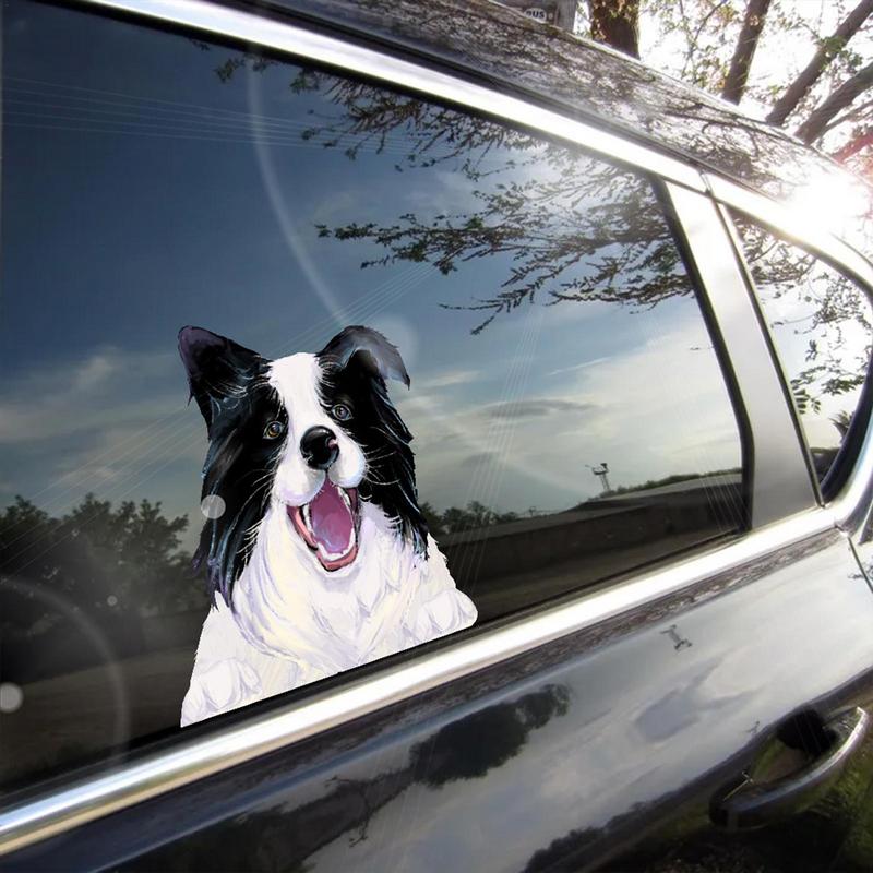 Наклейка с изображением собаки на заднее стекло автомобиля, наклейка на заднее стекло автомобиля, не выцветающая, водонепроницаемая, для ноутбука, двери, бокового окна, грузовиков, наклейки с изображением собаки