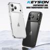 KEYSION Противоударный бронированный прозрачный чехол для iPhone 17 Pro Max HD Прозрачный Мягкий ТПУ Силикон+ПК Задняя крышка для телефона для iPhone 17 Pro