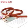 Womens Versatile Pu Leather Belt With Metal Buckle For Work And Casual Outfits