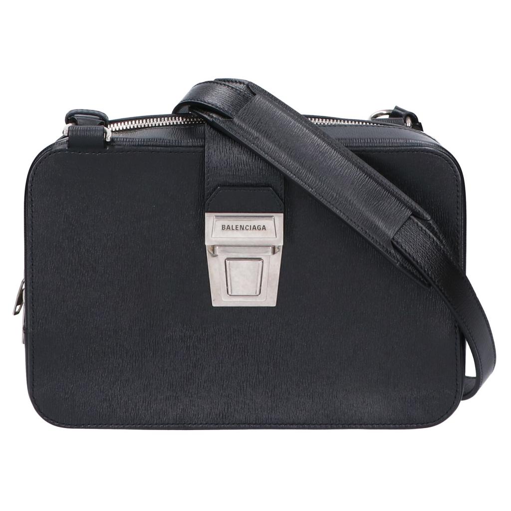 Balenciaga [Хорошее состояние] 637881 Сумка на плечо из кожи Tuck черная Б/у