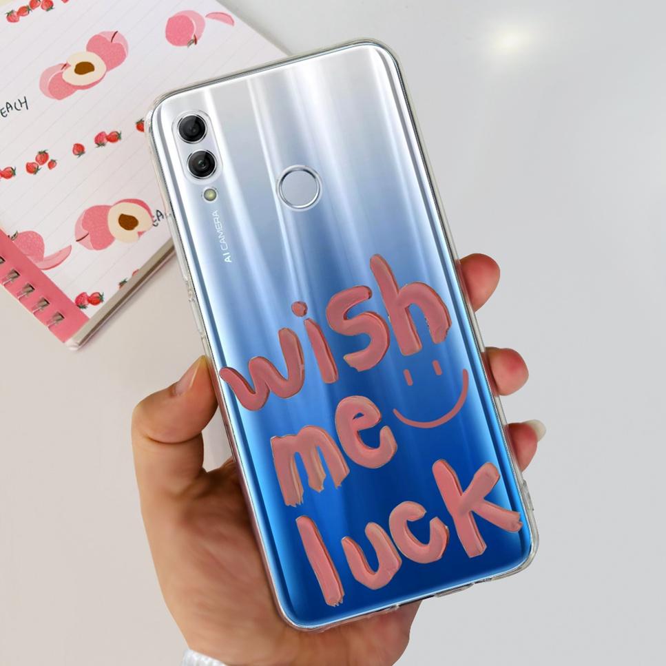 Чехол для Honor 10 Lite HRY-LX1 Роскошный Цветок Любовь Мягкий ТПУ Силикон Прозрачная Крышка Для Huawei Honor 10Lite 6.21" Чехол для Телефона Fundas