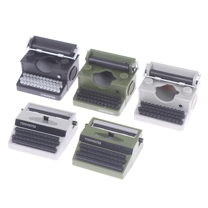 1: 12 кукольных домиков, мини-украшения, имитация пишущей машинки, кукла, игрушечный реквизит, реквизит