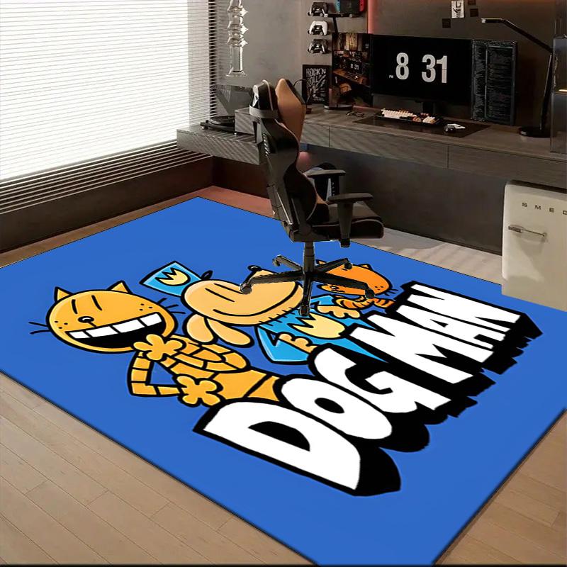 Dog Man And Friends Adventure Rug Office Floor Mat - Machine Washable for Bedroom, bedroom, livingroom, Room Decor Fan Gifts Christmas