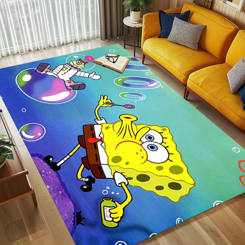 Bubbles Spongebob Living Room Nonslip Area Rug Soft Carpet For Bedroom Game Playroom Sofa Office Home Decor Doormat Christmas Gift C930966