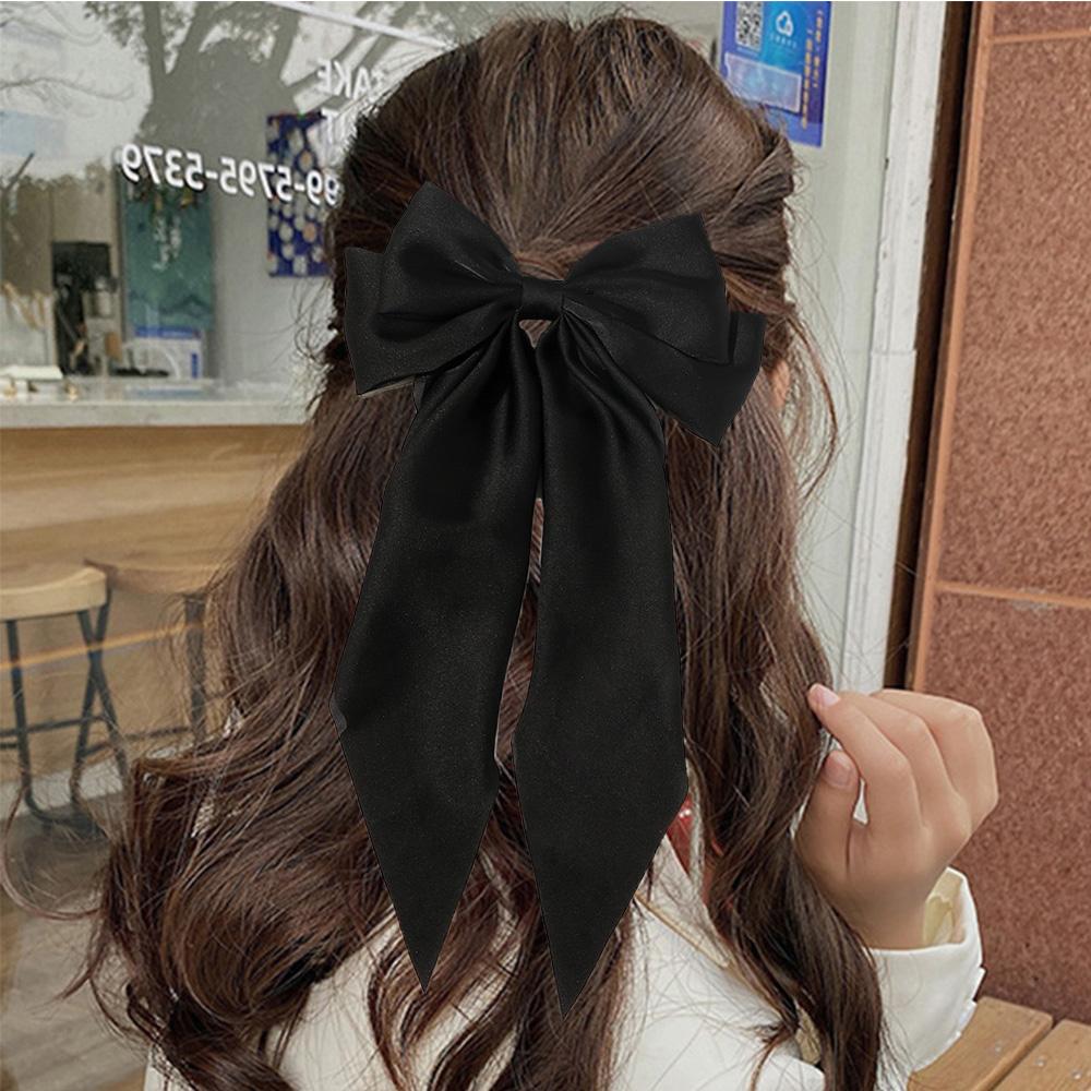 Color Two-layers Oversize Bow Women Bow Hair Clip Ribbon Hairpins Spring Clips Hair Accessories