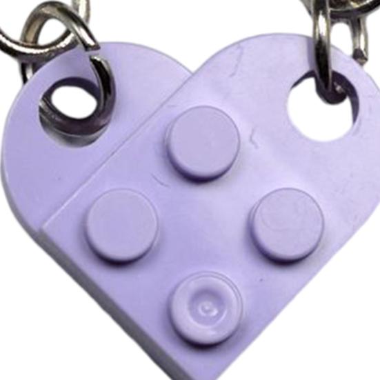 1 Pair Detachable Heart Pendant Keychain Matching Brick Key Ring Couple Lover Key Chain Valentine Day Gift