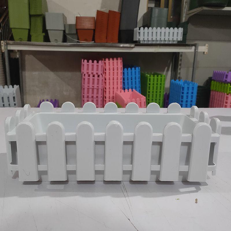 Прямоугольный пластиковый цветочный горшок, ящик для забора, ящик для растений, для дома, балкона, сада, посадки цветов, овощей, прочные садовые горшки, идеально подходящие для использования в помещении и на открытом воздухе