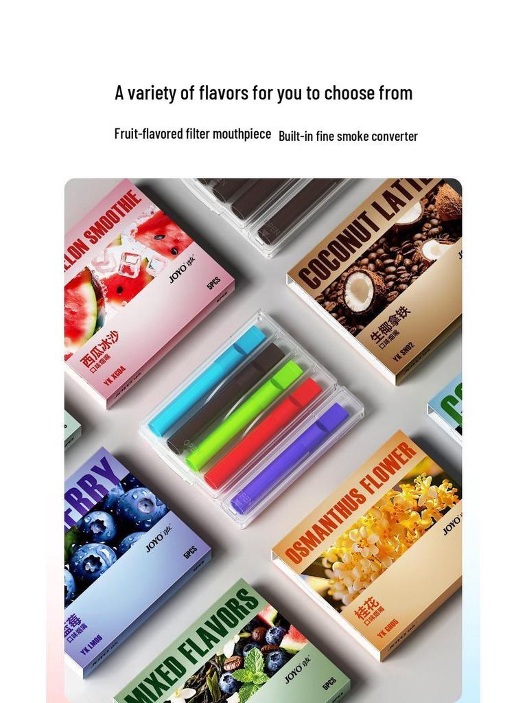 JOYO Мундштук двойного назначения с фруктовым вкусом: Снятие тревоги и освежающее средство для отказа от курения