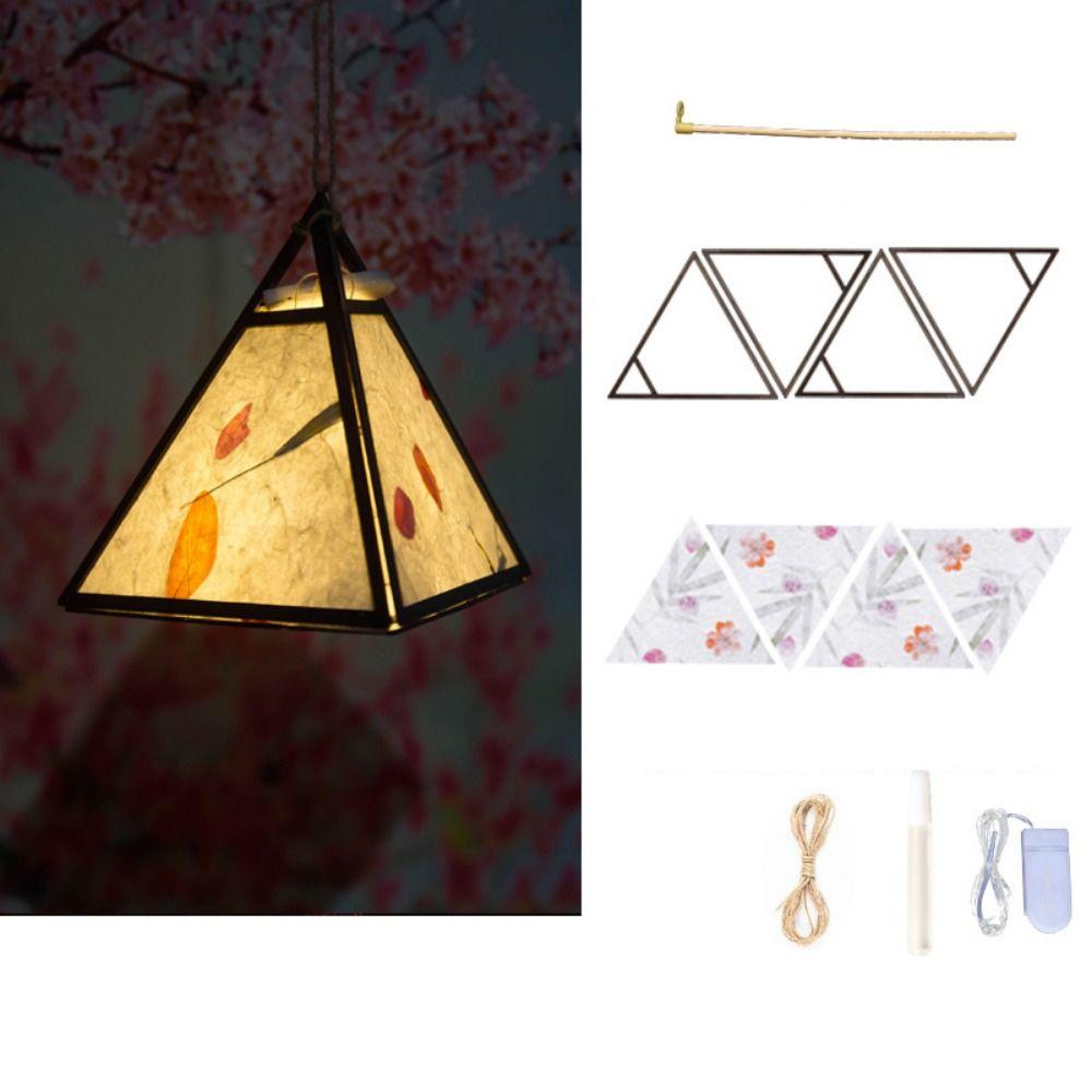 Светодиодный фонарь Праздника середины осени Деревянный художественный фонарь Ручная работа Подвесная лампа Декор для вечеринки