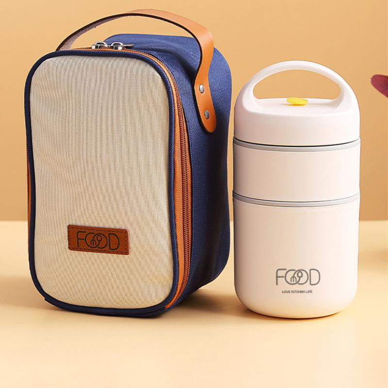 510ml Stainless Steel Lunch Box with Spoon Thermal Food Container Vaccum Cup Insulate Bento Box Thermos Soup Cup For Kids School