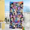 Bluey's Soccer Celebration Customizable Name Beach Towel Super Soft Microfiber Quickdry Fabric
