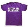 Новинка Я люблю своего мужа, но иногда мне хочется подраться Футболки Графический Хлопок Уличная одежда Короткий рукав Подарки на день рождения Футболка