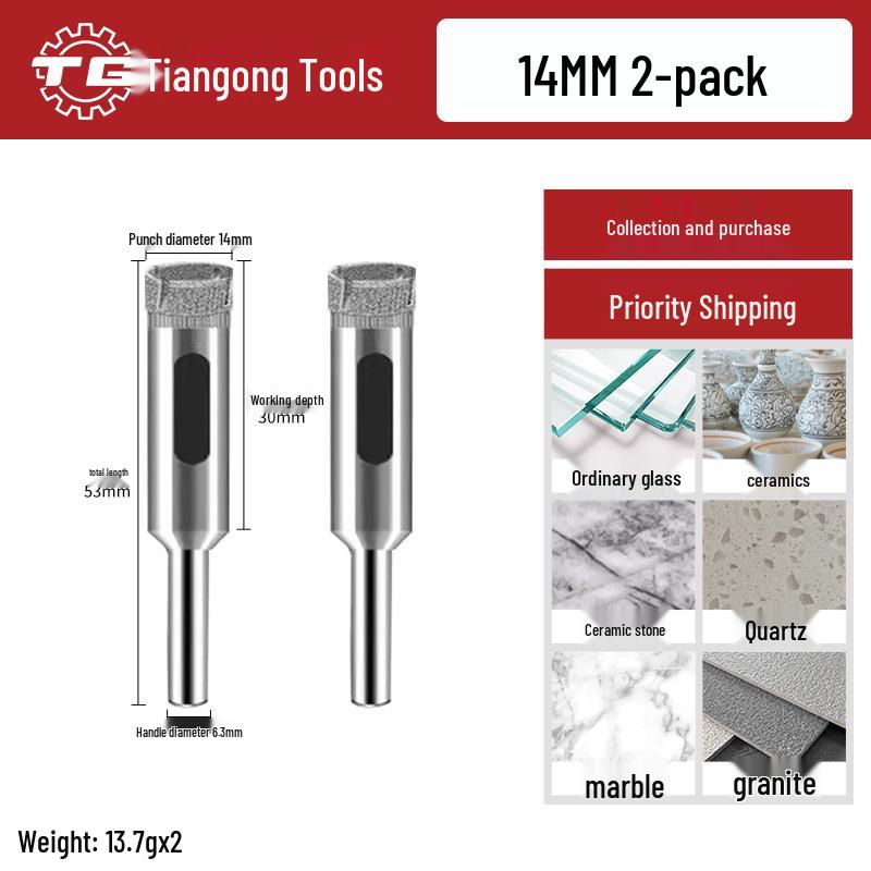 Tiangong Glass & Tile Hole Saw for Drilling and Enlarging Marble and Tile Holes