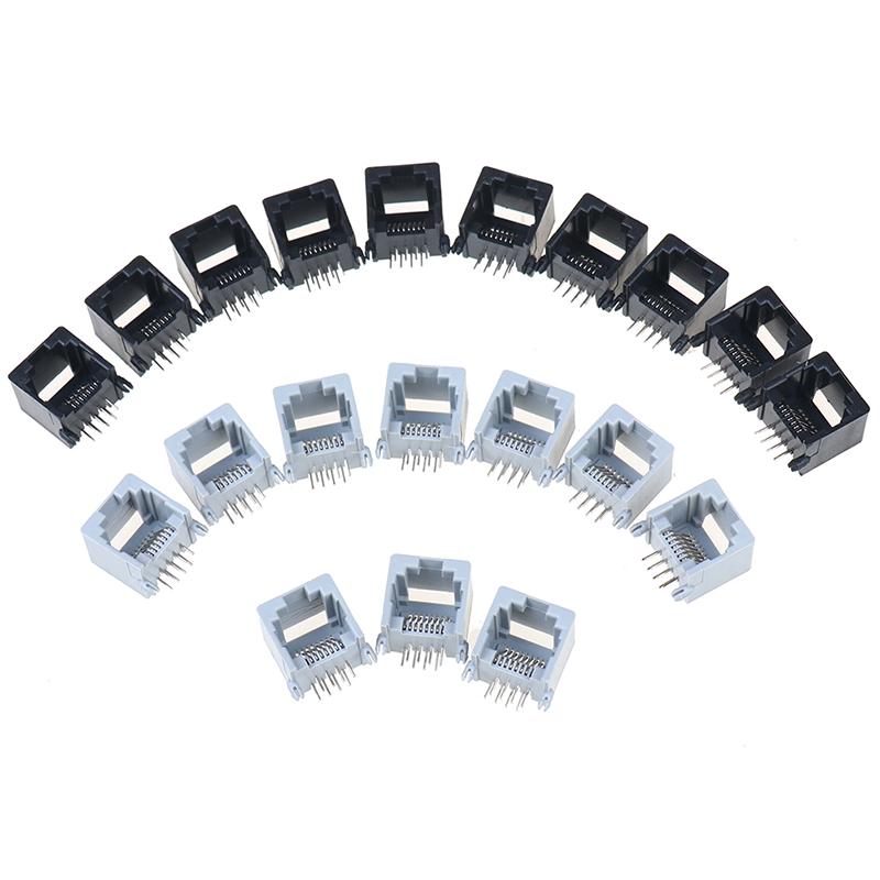 10 шт./лот Rj45 8P8C компьютерный интернет сетевой разъем Pcb Jack