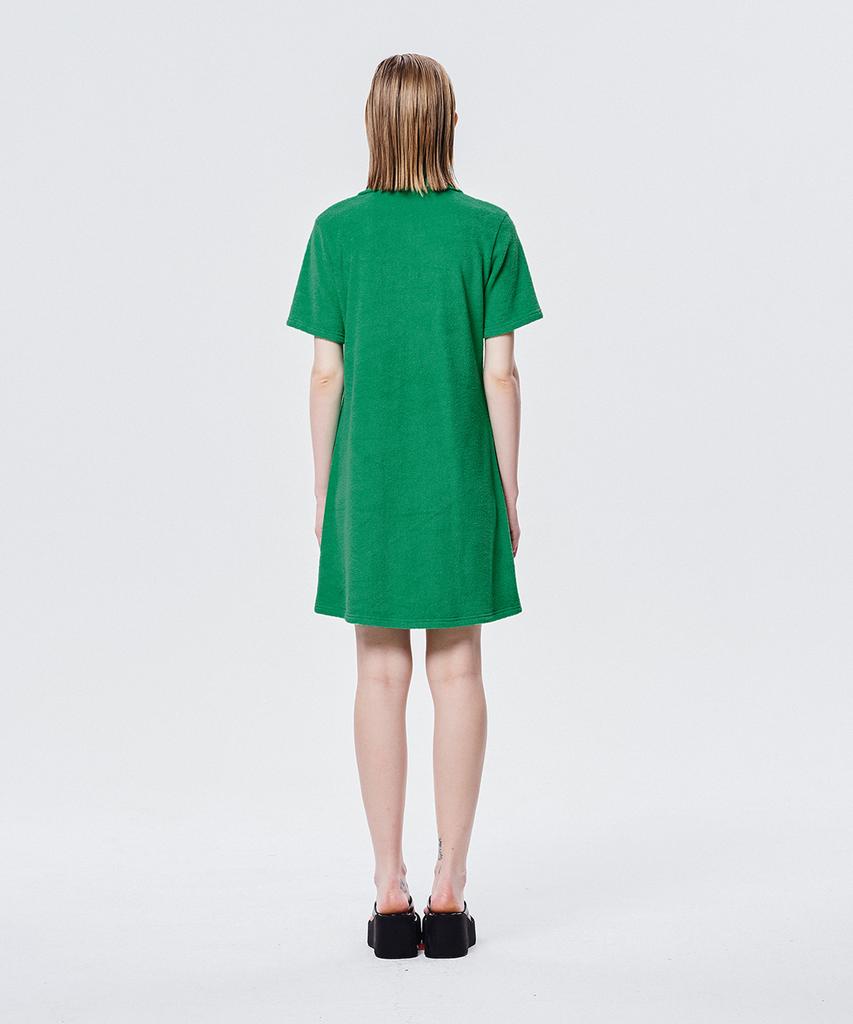 Le Sonnet Terry Zip-Up Dress Green