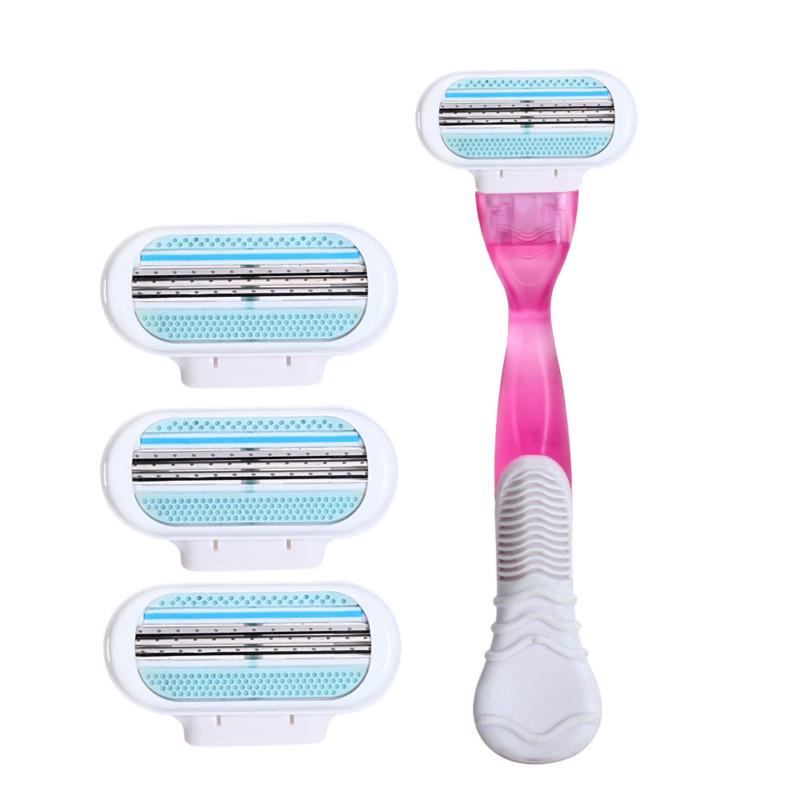 4 шт. лезвия 1 шт. держатель женское лезвие для женской бритвы сменная головка