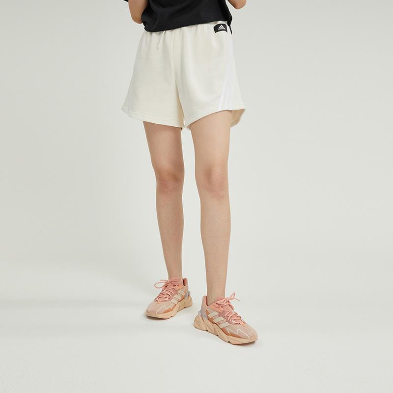 Adidas Шорты на шнуровке в полоску с логотипом, женские брюки, белые HE1666