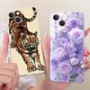 Transparent For iPhone 13 Case Cover Cute Cat Fashion Butterfly Funny Painted Casing A2633 A2482 A2631 A2634 A2635