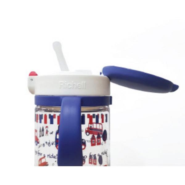 Соломенная кружка Richell AQ 320 мл, 1 шт., темно-синий