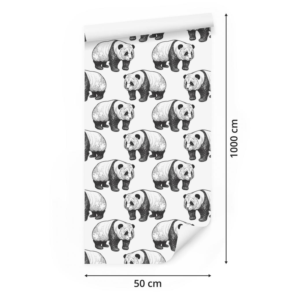 Panda wallpaper for living room and bedroom 50x1000