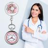 Lancardo Watch Nurse Силиконовые карманные часы с зажимом, эластичные жемчужные часы с цветком для медсестры, женские аналоговые карманные часы, идеальный подарок для кормящих матерей