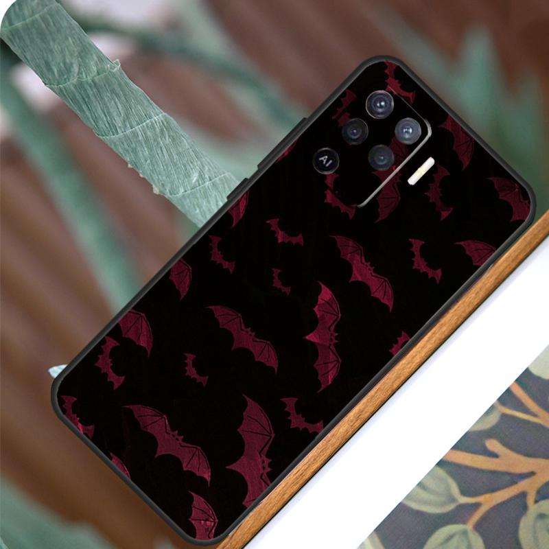 Чехол Гот Вампир Летучая мышь Готический Для OPPO A58 A78 A98 A54 A74 A94 A16 A76 A96 A5 A9 A52 A72 A79 A53S A15 A17 A57 A77
