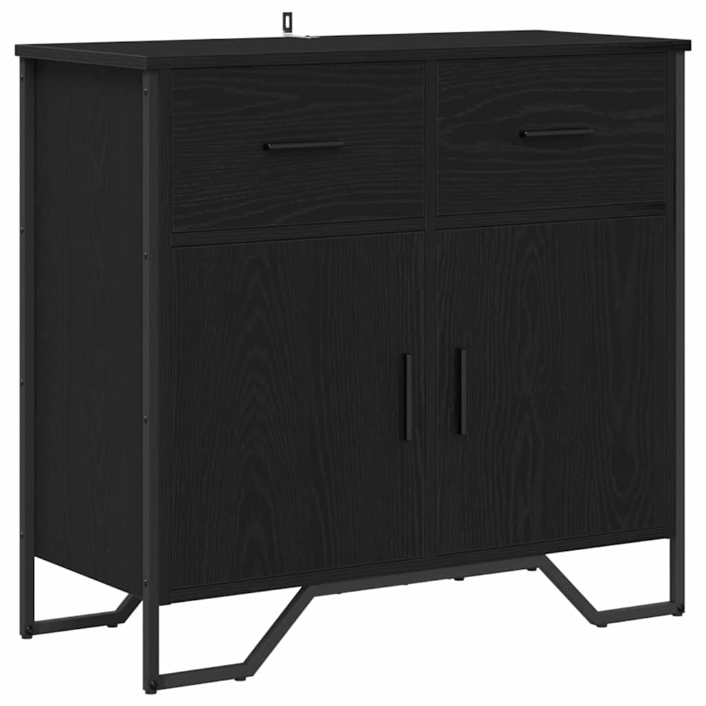 Sideboard in Black Oak Look 79.5 x 35.5 x 74.5 cm