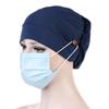 Solid Color Chemo Cap Hair Accessories Cotton Turban New Cap Button Render  Women