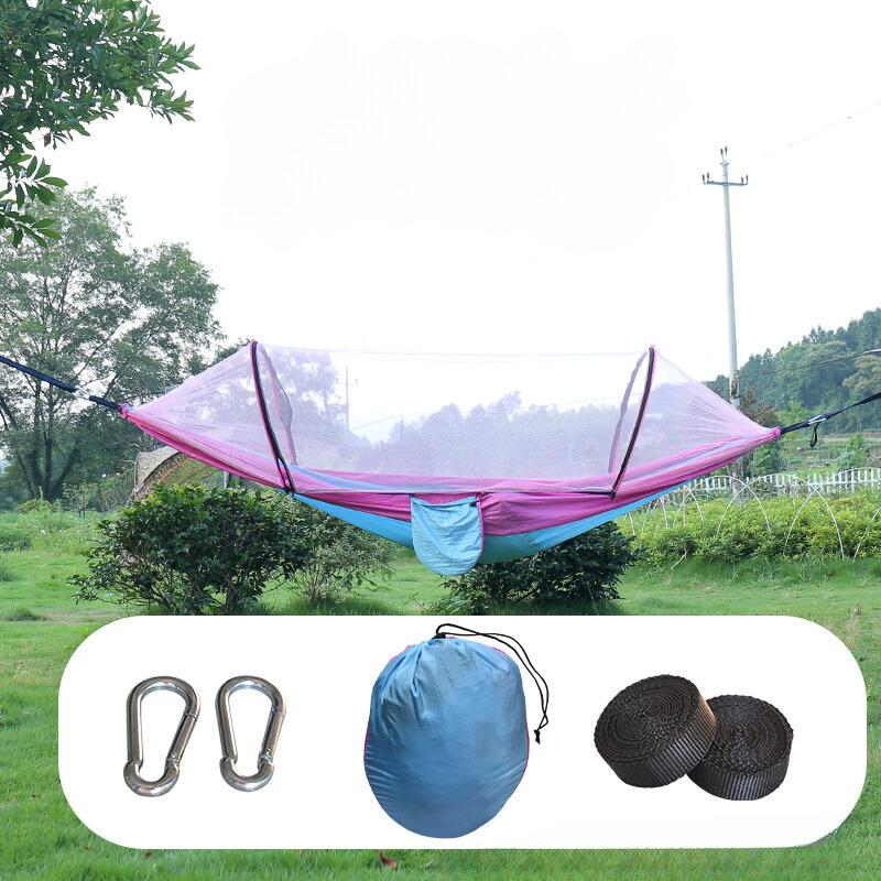Нейлоновый гамак с защитой от опрокидывания, автоматический, быстро открывающийся, противоскользящий сетку для улицы