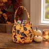 Kids Halloween Tote Candy Bucket for Kids, Non-Woven Trick or Treat Basket, Pumpkin Ghost Snack Holder with Handle Party Favors Non-woven Fabric Bag