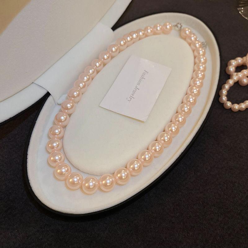 Korean temperament love butterfly pearl fringed necklace fashion collarbone chain versatile item decoration