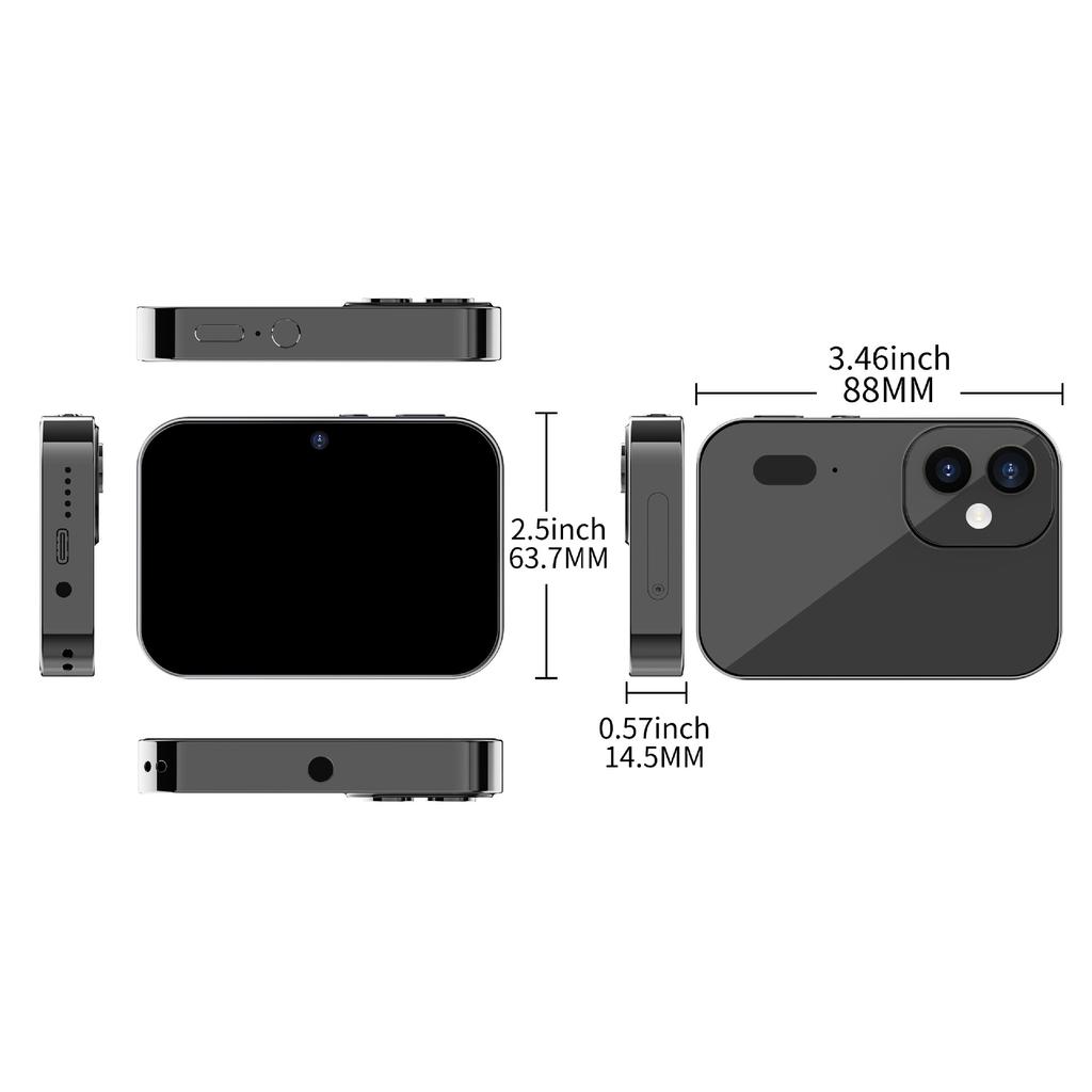 D6 Трехкамерная CCD Цифровая камера высокого разрешения, Пленочная Музыкальная Умная камера Сенсорный экран Камера-рекордер для студенческого билета