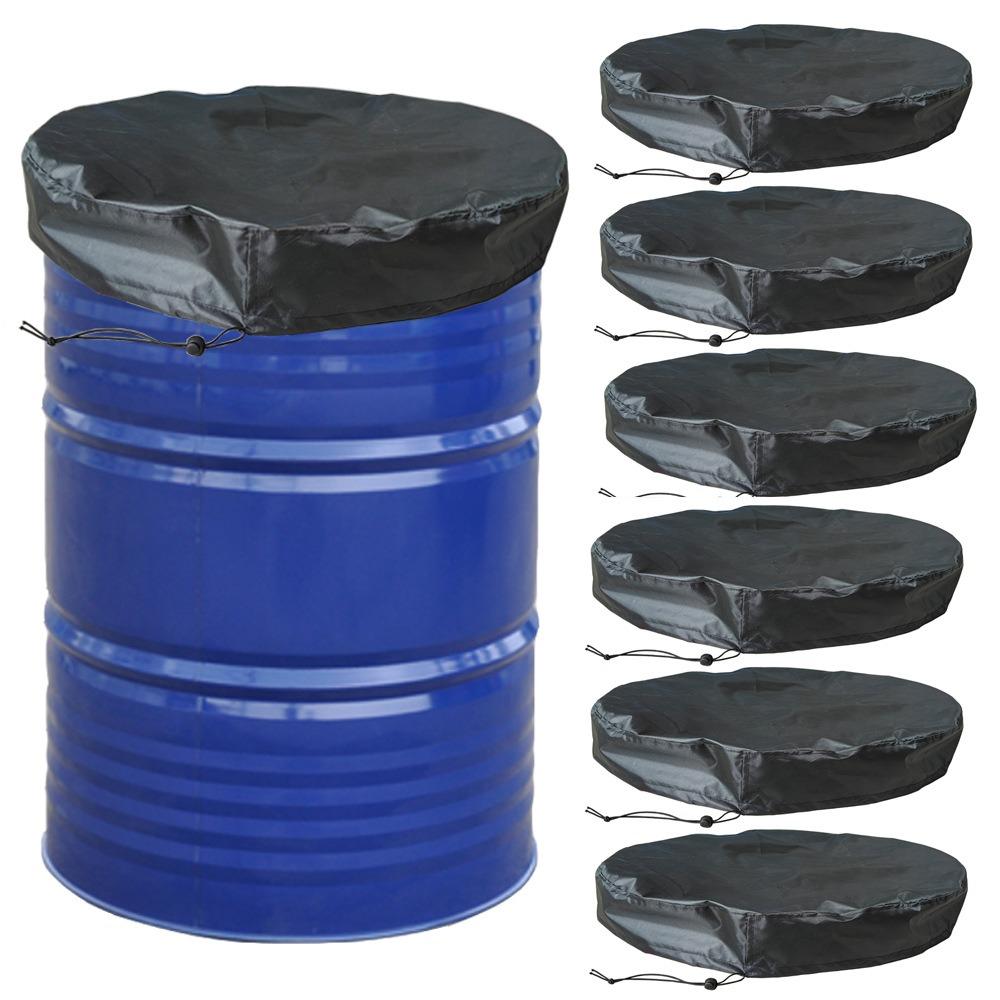 С растягивающимся шнурком для крышки бочки 55 галлонов для мусорного бака, крышка для дождевой бочки, бочка для воды