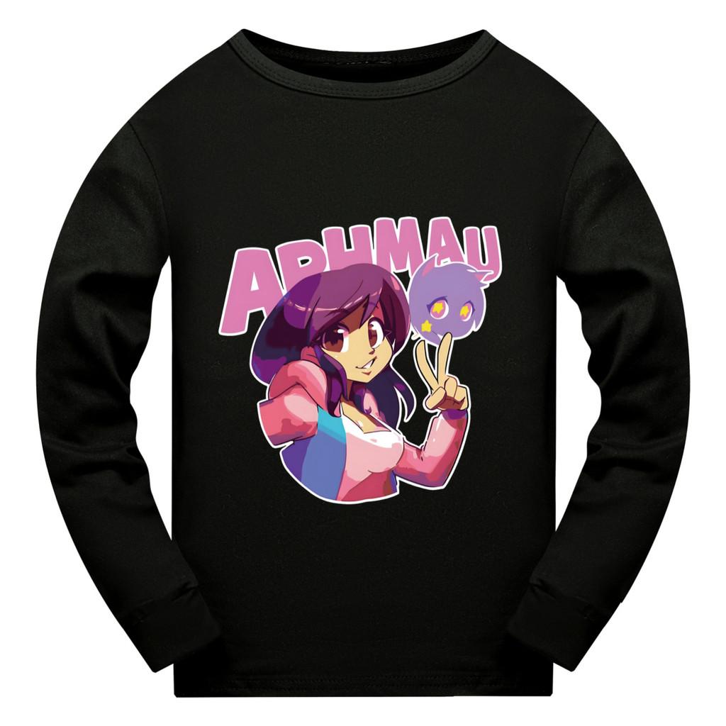 5369 Детская футболка для девочек с принтом APHMAU, с длинным рукавом