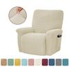 Recliner Chair Cover Stretch Thick Soft Recliner Slipcover Jacquard Sofa Couch Armchair Cover 4 Separate Piece Elastic Protector